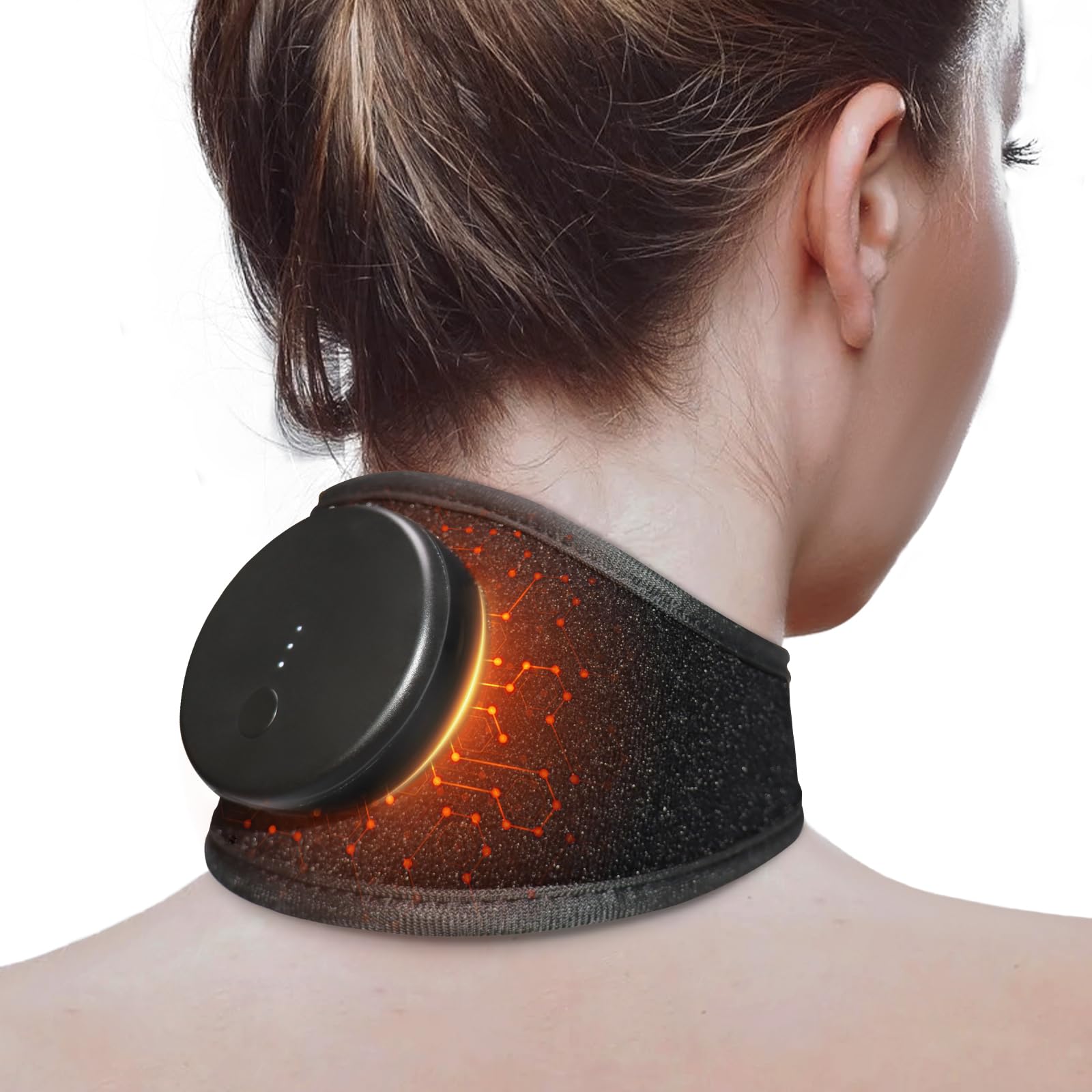 Cordless Neck Heating Pad Portable Heated Neck Wrap for Neck Pain Relief Wireless Heating Pad for Neck Shoulder with 3 Heating Modes Electric Heater Neck Pain Relief Device Gifts for Her or Him