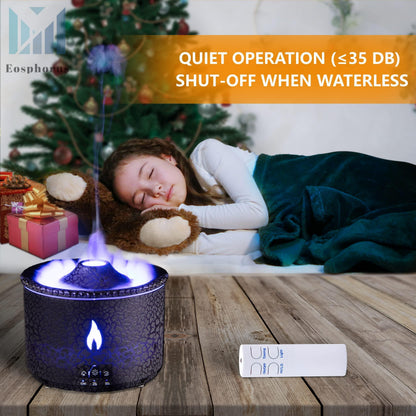 Volcano Diffuser for Essential Oils Aromatherapy Humidifier Diffuser Black 360ml