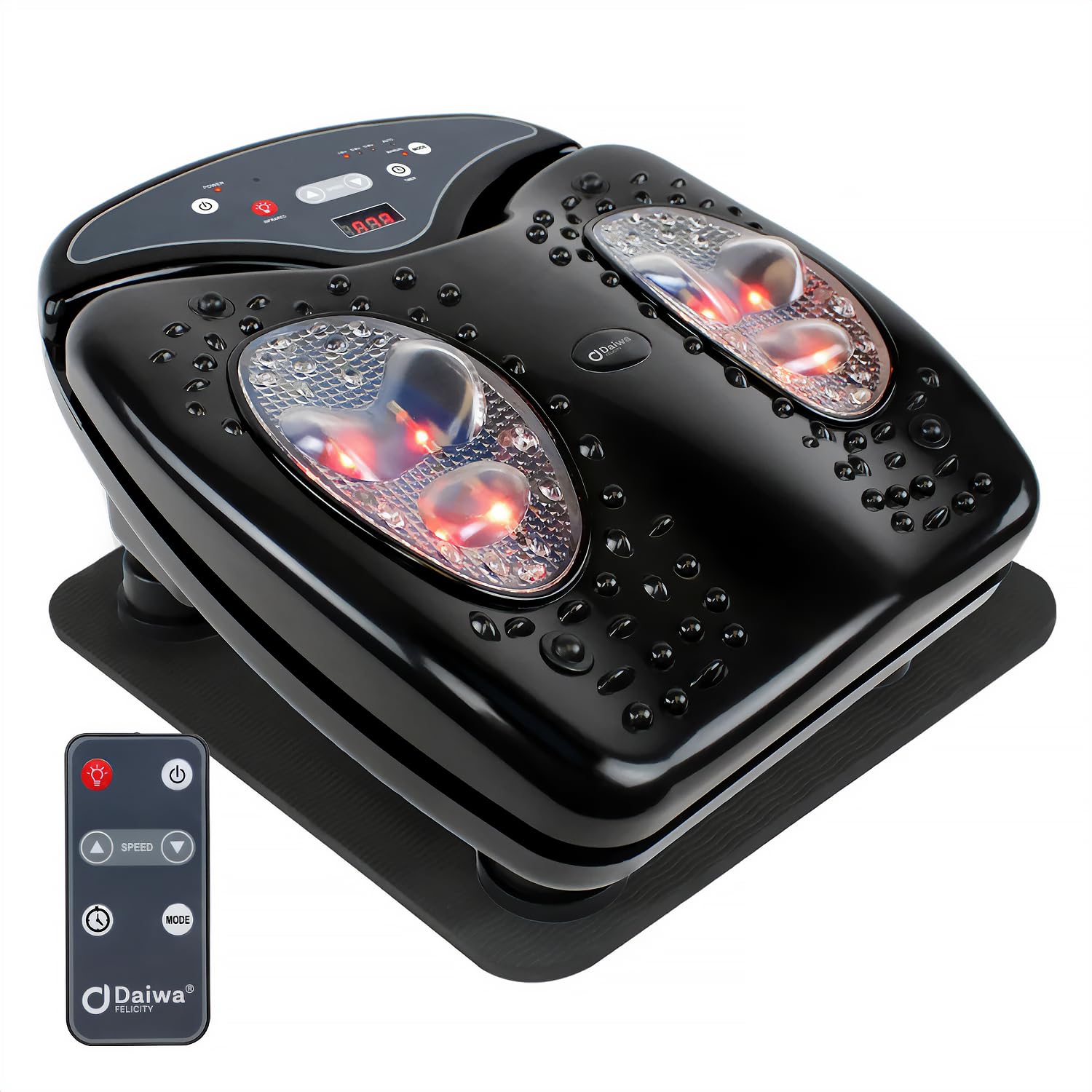 Daiwa Felicity Foot Massager with Heat - Electric Foot Massagers for Plantar Fasciitis Circulation &amp; Neuropathy - Multi Function Shiatsu Calf Thigh &amp; Leg Massage FSA/HSA Eligible