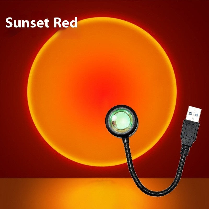 Sunset Sunset Rainbow Projection Lamp Creative USB Background Ambience Light